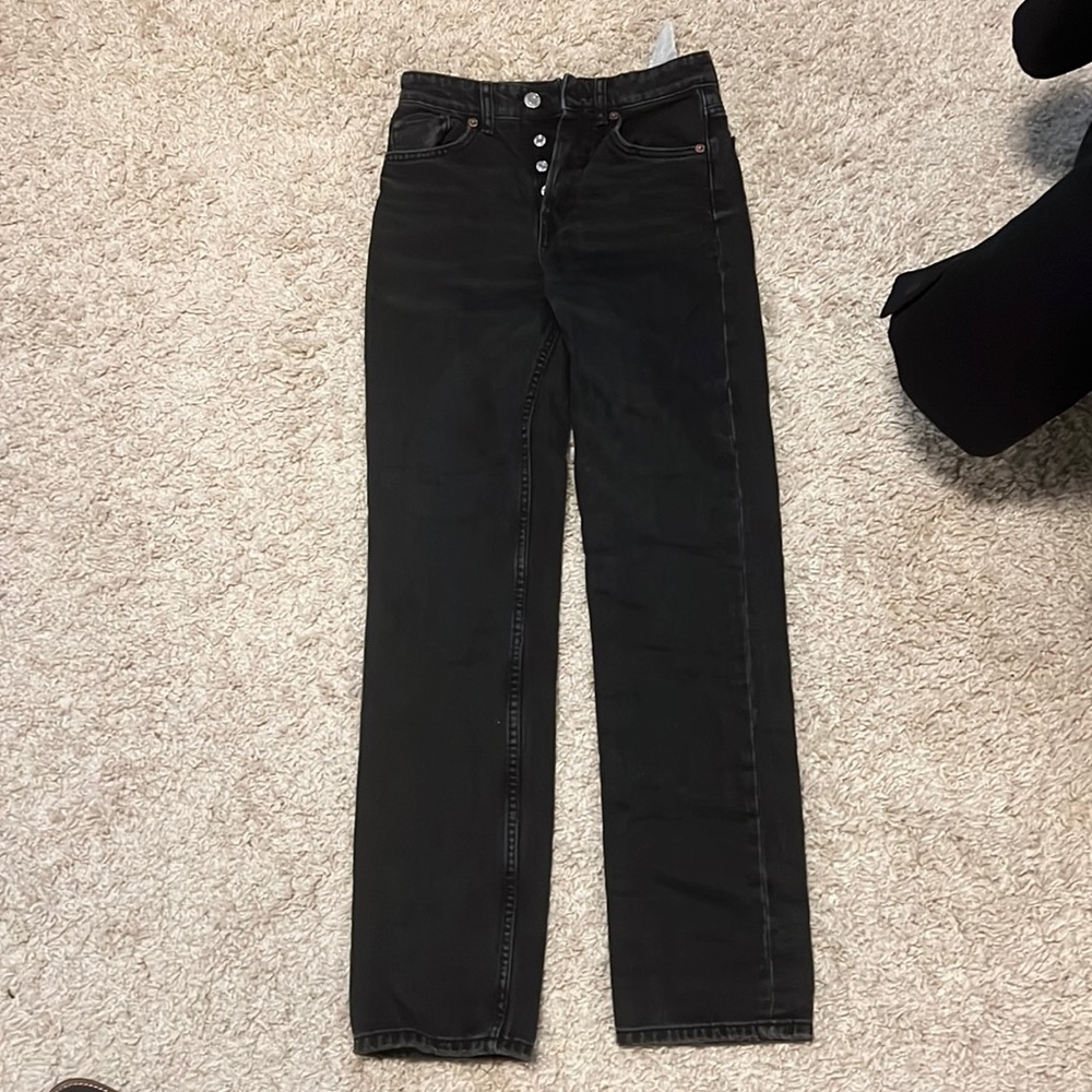 NWOT Zara Hi-Rise Size 0 Straight Leg Jean